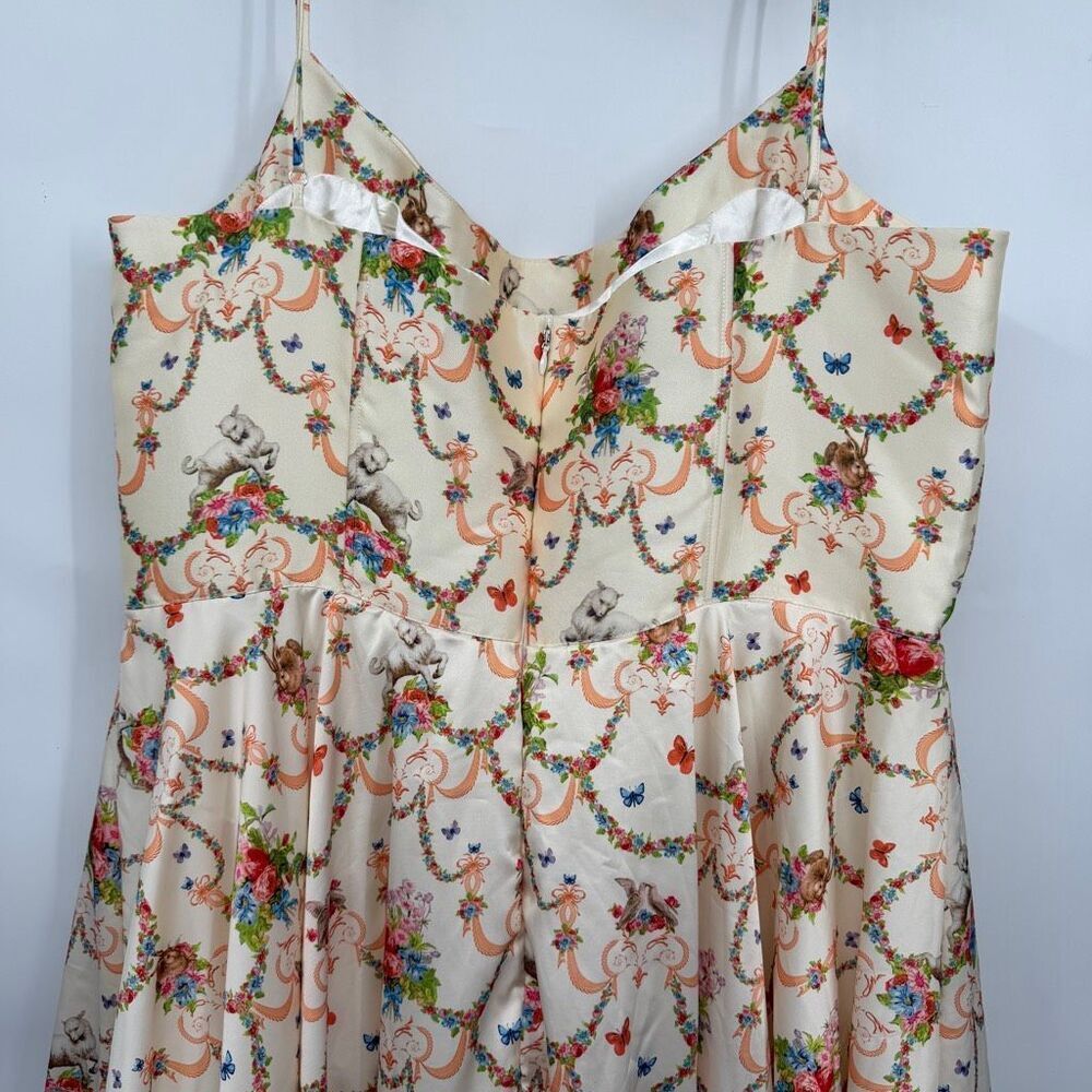 Sugar Thrillz Lush Opulence Renaissance Print Butterfly Corset Dress Size 2X NWT - Picture 4 of 12